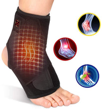 Load image into Gallery viewer, Heated Ankle Brace Wrap, Heated Ankle Support with PE Board Strength Stabilize for Men and Women, Adjustable 3 Level Controller Hot Therapy for Ankle Sprain, Arthritis, Strain and Fatigue