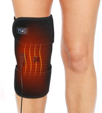 Load image into Gallery viewer, Heating Knee Brace Wrap, Knee Warmer Heated Knee Wrap Heating Pad Heat Therapy for Knee Injury, Rheumatism, Cramps Arthritis Recovery, Varicose Veins Joint Pain, Muscles Pain Relief