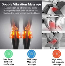 Load image into Gallery viewer, Heated Knee Brace Wrap, JADE KIT 3 Adjustable Heating Vibration Massager Knee Wrap Support Massaging Knee Pad for Joint Pain, Arthritis Pain Relief, 1 Pack
