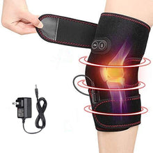 Load image into Gallery viewer, Heated Knee Brace Wrap, JADE KIT 3 Adjustable Heating Vibration Massager Knee Wrap Support Massaging Knee Pad for Joint Pain, Arthritis Pain Relief, 1 Pack
